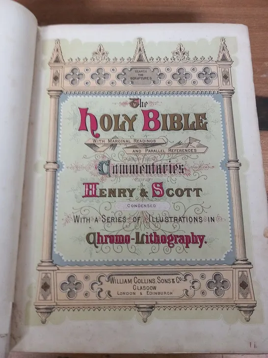 HOLY BIBLE COMMENTARIES SCOTT & HENRY REV JOHN EADIE