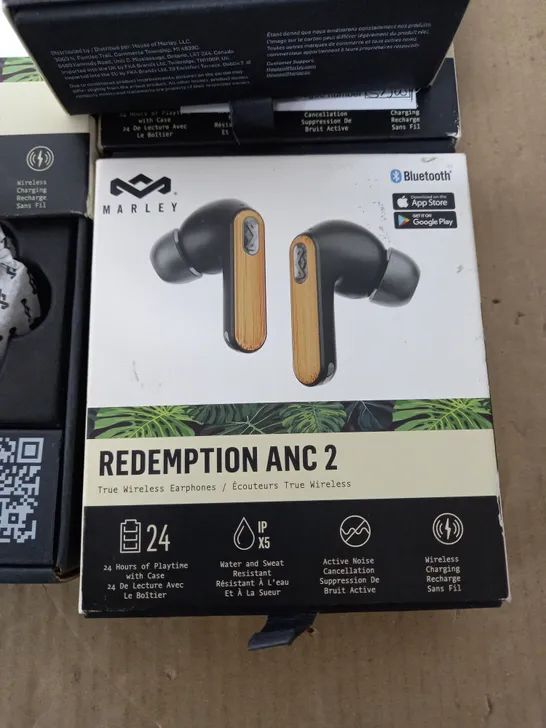 LOT OF 6 BOXED SETS OF MARLEY REDEMPTION ANC TWS EARBUDS