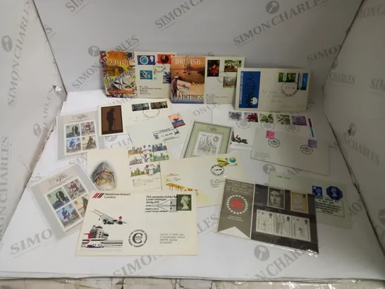 BOX OF APPROX 50 ASSORTED COLLECTABLE STAMPS IN VARIOUS CONDITIONS