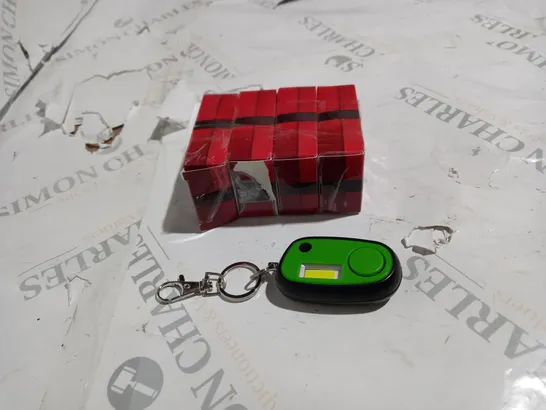 APPROX 4  MICRO GUARD KEY CHAIN ALARM & COB LED FLASHLIGHT