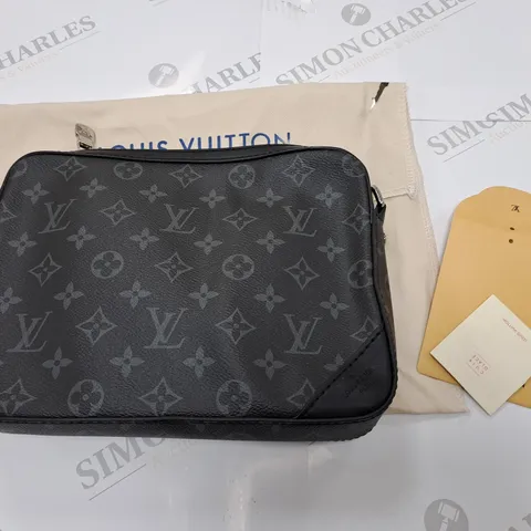 LOUIS VUITTON GREY LEATHER LOOK BAG