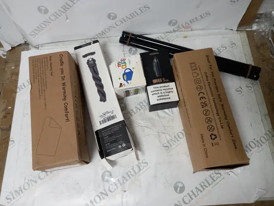 5 RANDOM ELECTRICAL ITEMS INCLUDING VOOPOO VAPE, ELECTRIC HEATING MATS