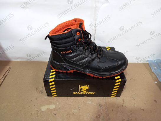 BOXED PAIR OF MAX STEEL BLACK HAMMER SAFETY BOOTS SIZE 13