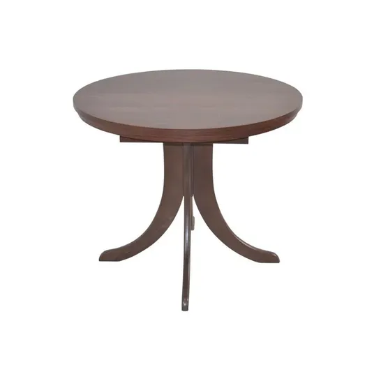 BOXED STEPHAN EXTENDABLE ROUND SOLID WOOD BASE DINING TABLE (1 BOX)