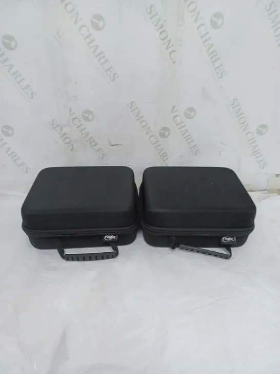 BOXED LOT OF 2 BATTERY STORAGE CASES BLACK BY FLIPO