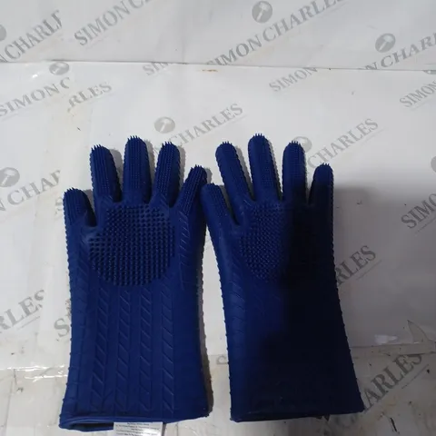 OUTLET COOK'S ESSENTIALS PAIR OF SCRUBBING GLOVES IN BLUE