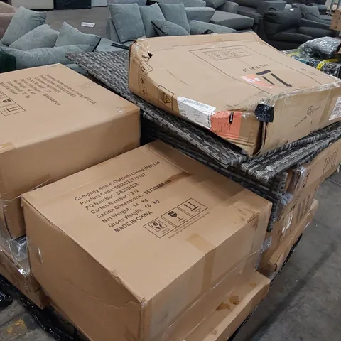 PALLET OF ASSORTED GARDEN FURNITURE PARTS