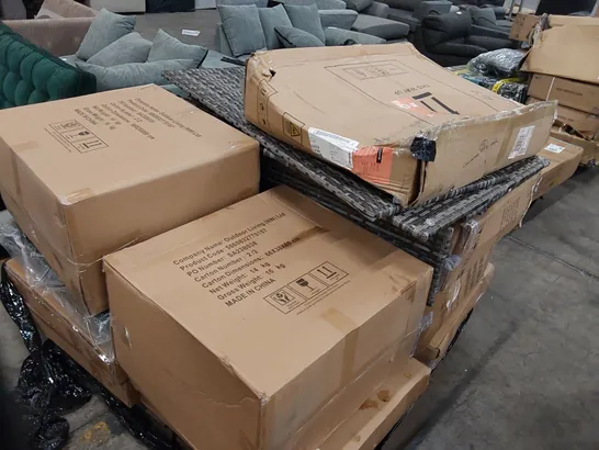 PALLET OF ASSORTED GARDEN FURNITURE PARTS