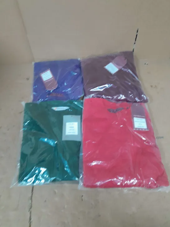 LARGE BOX OF ASSORTED SHOOL JUMPERS IN VARIOUS SIZES AND COLOURS