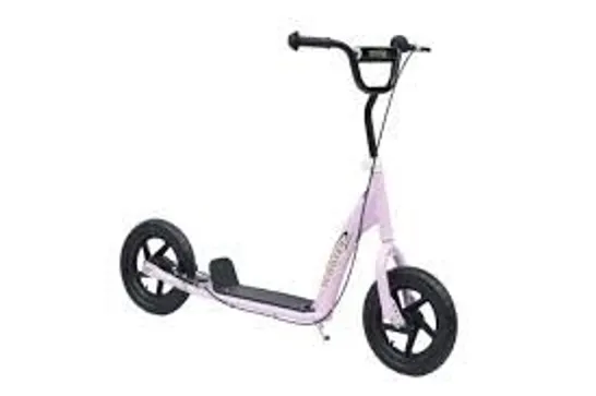 BOXED HOMCOM TEEN PUSH SCOOTER KIDS CHILDREN STUNT SCOOTER W/ 12" EVA TYRES, PINK