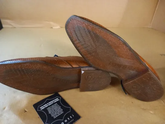 BUGATTI BROWN REAL LEATHER SHOES - 40