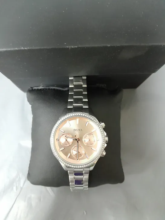 BOSS HERA PINK MULTI DIAL STAINLESS STEEL WATCH RRP £269