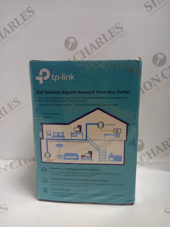 SEALED TP-LINK PASSTHROUGH POWERLINE STARTER KIT - TL-PA7019P KIT