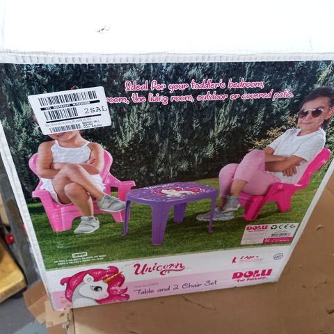 BOXED UNICORN TABLE AND CHAIR SET