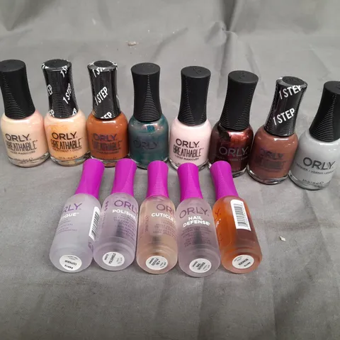 BOX OF ASSORTED ORLY NAIL VARNISHES