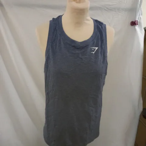 LIGHT BLUE GYMSHARK VEST SIZE M 