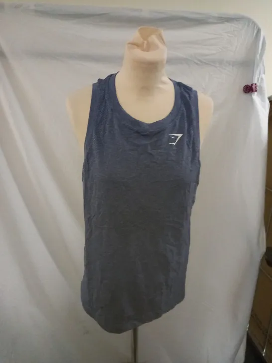 LIGHT BLUE GYMSHARK VEST SIZE M 