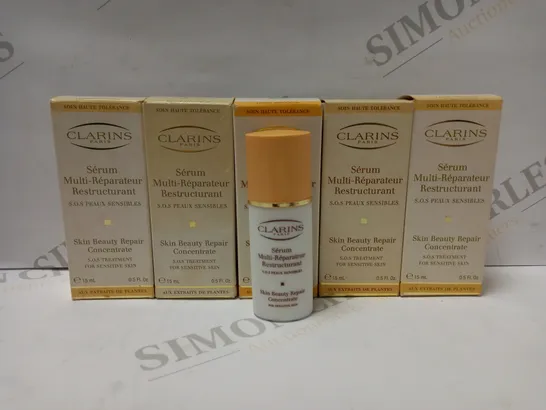 LOT OF 5 X 15ML CLARINS SKIN BEAUTY REPAIR CONCENTRATE