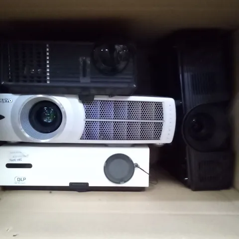 BOX OF MIXED PROJECTORS INCLUDING SANYO, DLP AND OPTOMA 