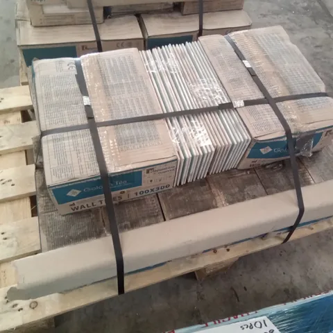 PALLET OF 216 METRO UNDERGROUND BEVELLED DUCK EGG WALL TILES 300×100MM (6.5M²)