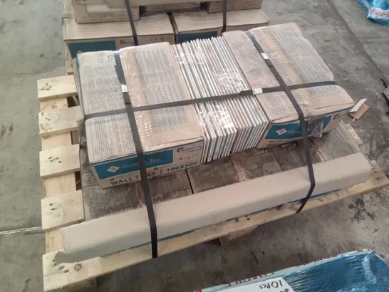 PALLET OF 216 METRO UNDERGROUND BEVELLED DUCK EGG WALL TILES 300×100MM (6.5M²)