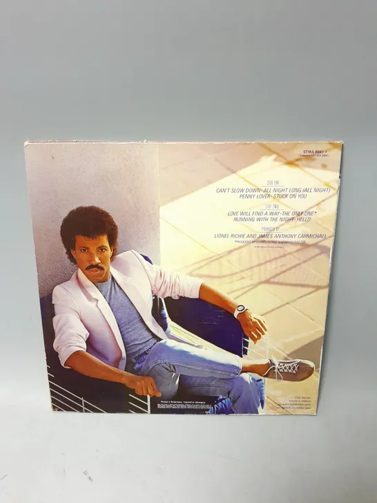 LIONEL RICHIE CANT SLOW DOWN VINYL