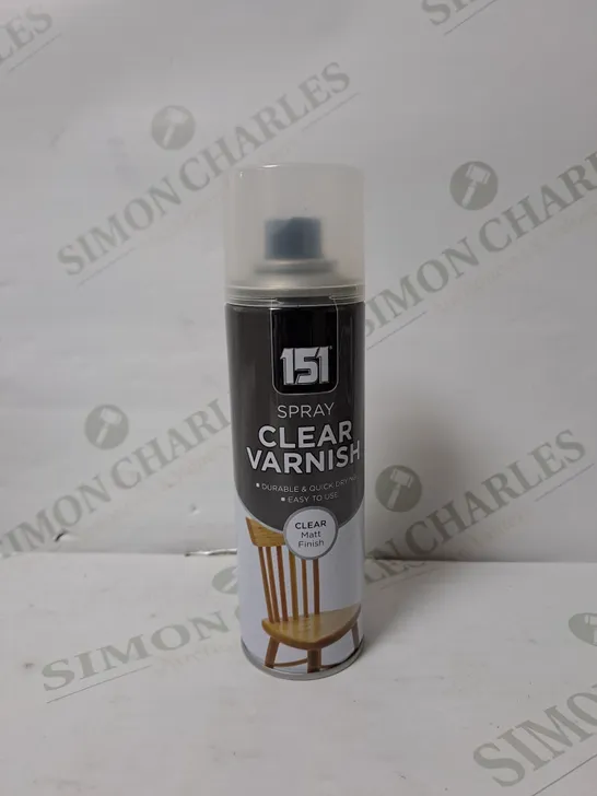 APPROXIMATELY 12 BOXED 151 CLEAR VARNISH SPRAY IN CLEAR MATT FINISH 250ML
