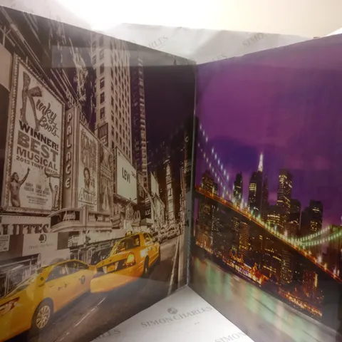 SET OF 2 NEW YORK CANVASES 60CM X 60CM