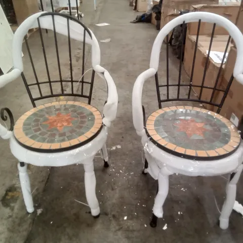 SET OF 2 MOSAIC CHAIRS