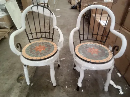 SET OF 2 MOSAIC CHAIRS