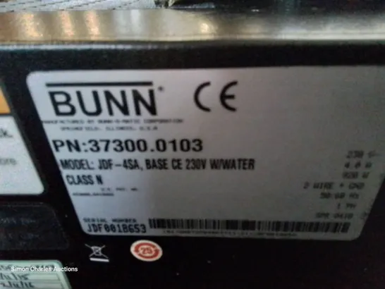 BUNN 4 STATION REFRIGERATED JUICE DISPENCER Model JDF-4SA