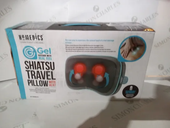 BOXED HOMEDICS GEL MASSAGE WITH REAL FEEL SHIATSU TRAVEL PILLOW WITH HEAT GST-550HRQVI-EU