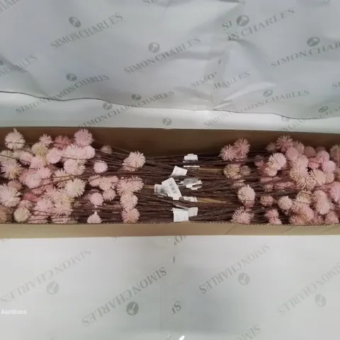 PALLET CONTAINING APPROXIMATELY 60 BOXES OF FAUX PINK POM POM STEMS