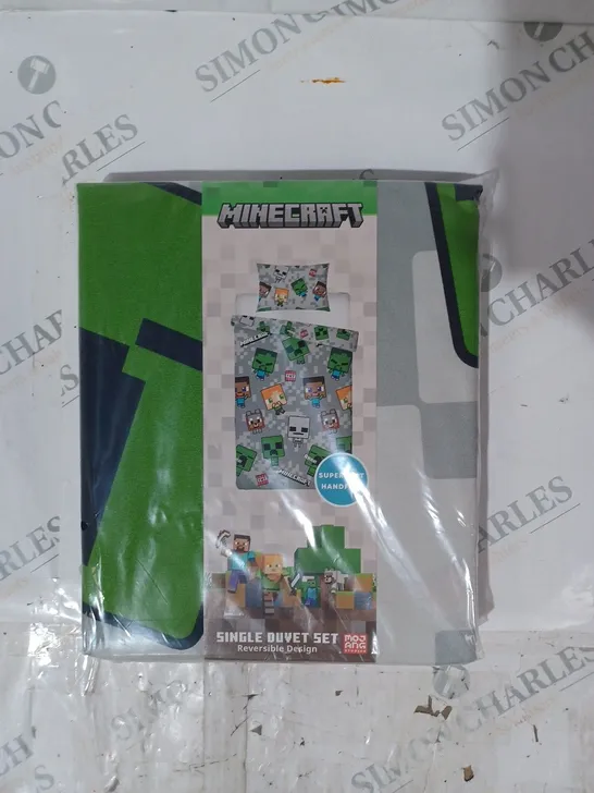 MINECRAFT SINGLE DUVET SET W. REVERSIBLE DESIGN