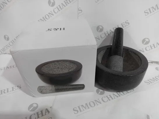 BOXED H&S GRANITE PESTLE & MORTAR