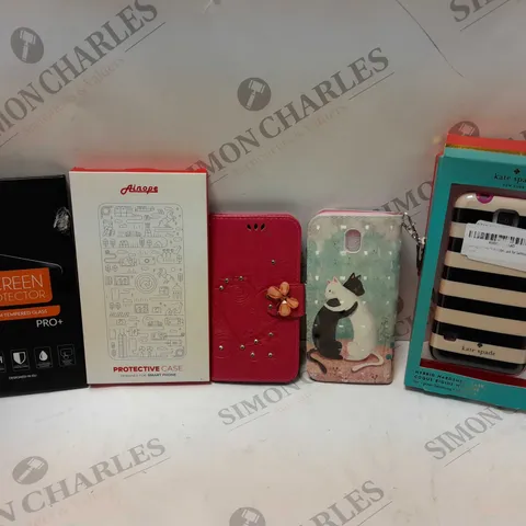 APPROXIMATELY 5 PHONE CASES AND SCREEN PROTECTORS FOR VARYING PHONES FROM KATE SPADE, AINOPE, AOLANDER