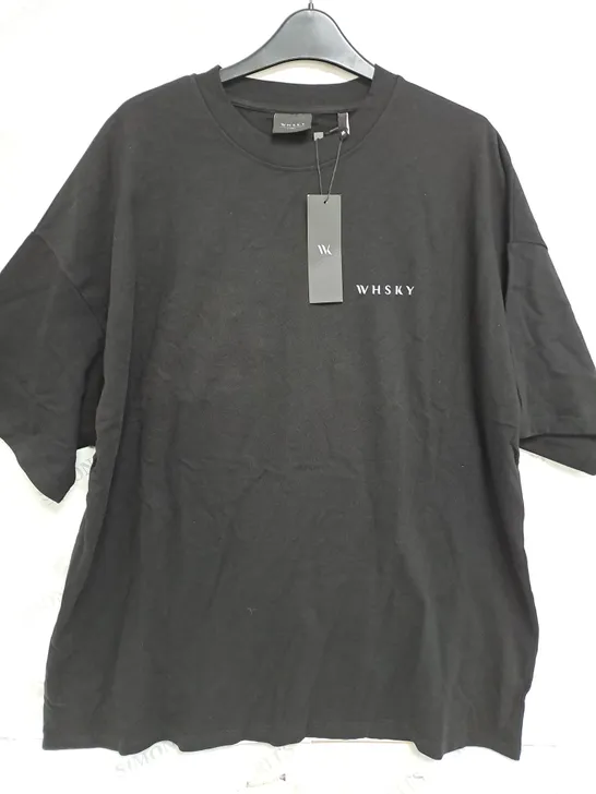 WHSKY LABEL BLACK T-SHIRT - XL