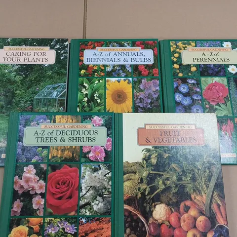 LOT OF 5 READERS DIGEST SUCCESSFUL GARDENING BOOKS TO INCLUDE CARING FOR YOUR PLANTS AND FRUIT AND VEGTABLES