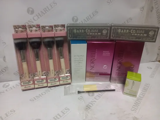 LOT TO CONTAIN 10 X ASSORTED BEAUTY PRODUCTS, INCLUDES BRUSHES, LOTION, CREAMS ETC 