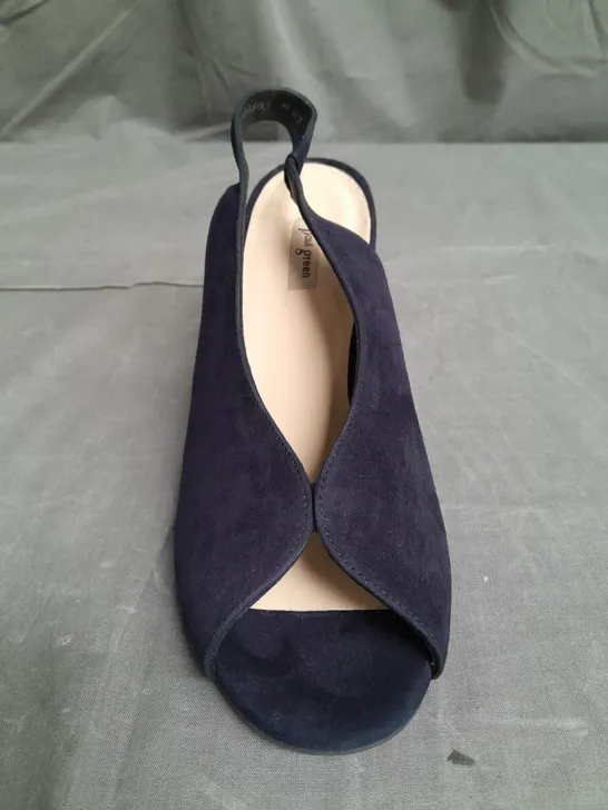 BOXED PAIR OF PAUL GREEN OPEN TOE HEELED SHOES SIZE 7