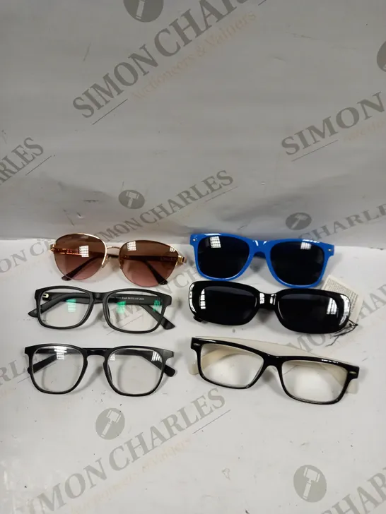 BOX OF APPROXIMATELY 15 ASSORTED PRESCRIPTION LENS & SUNGLASSES 