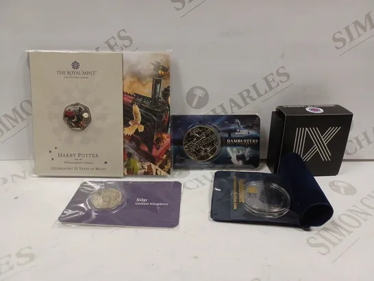 BOX TO CONTAIN APPROX. 7 X ASSORTED COLLECTORS & COMMEMORATIVE COINS. DESIGNS VARY 