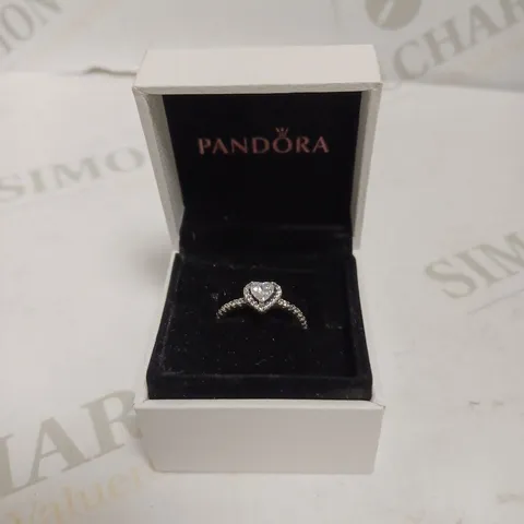 PANDORA ELEVATED HEART RING 