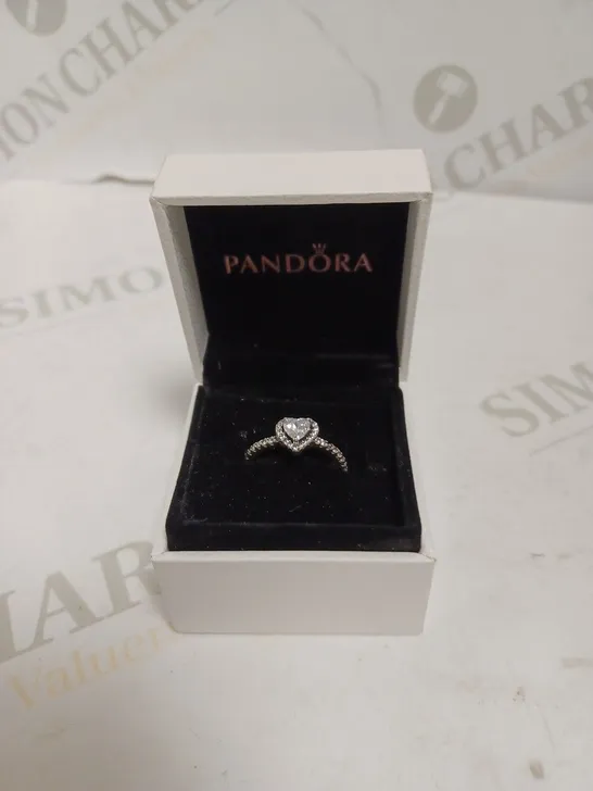 PANDORA ELEVATED HEART RING 