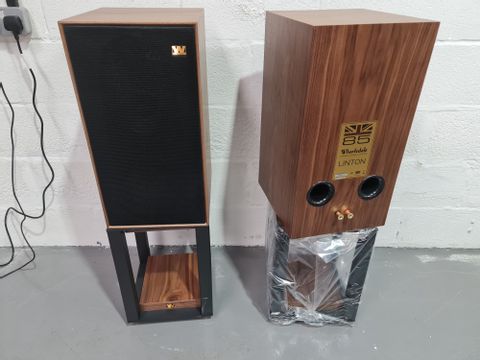 WARFDALE LINTON PAIR OF LOUDSPEAKERS WITH STANDS - WALNUT (4 BOXES)