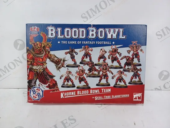 BOXED WARHAMMER BLOOD BOWL KHORNE TEAM - THE SKULL TRIBE SLAUGHTERERS PACK OF 12 MINIATURES