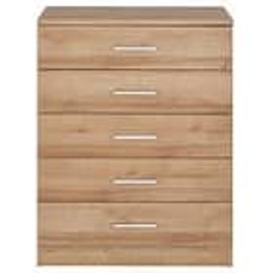 BOXED PANAMA 5 DRAWER CHEST - WHITE (1 BOX) RRP £139