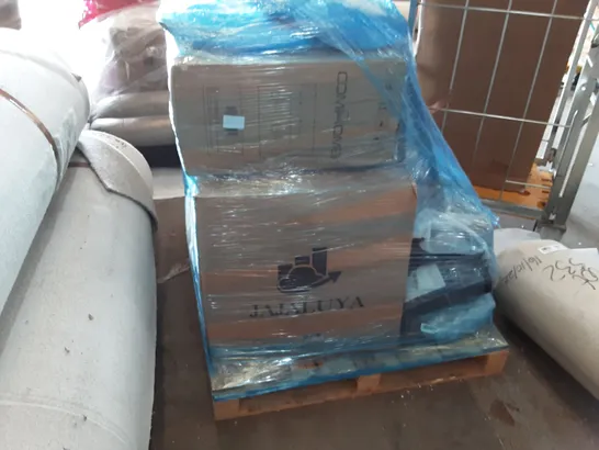 PALLET OF ASSORTED PRODUCTS INCLUDING JAJALUYA OFFICE CHAIR, COMHOMA OFFICE CE CHAIR, HOSE WHEEL WITH WATER HOSE, LED MIRROR, AMFLIP POP UP TENT