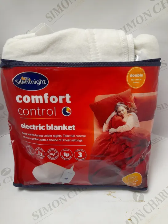 SILENT NIGHT COMFORT CONTROL DOUBLE SIZE ELECTRIC BLANKET