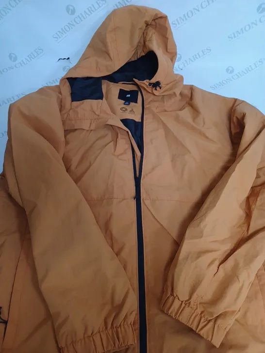 H&M WATER REPELLANT & WIND PROOF JACKET IN ORANGE - LARGE